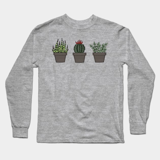 Cactus Long Sleeve T-Shirt by valentinahramov